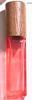 Botella de Vidrio Cuadrada Transparente Oro Rosa con Tapa de Madera, Rodillo de 10ml, Botella para Aceite Esencial, Botella de Perfume, Sub-Botella