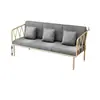 Sofá Moderno Minimalista de Ferro Dourado de Luxo Leve, Cadeira Sofá Individual Popular para Lojas de Roupas, Conjunto de Sofá e Mesa de Centro para Sala de Estar