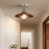 Lámpara de Techo para Pasillo de Crema Francesa, Estilo Mid-Century Bauhaus para Cocina y Baño, Pasillo de Entrada, Lámparas Creativas de Vidrio