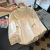Calidad garantizada, seda, reductor de edad, nueva colección de otoño estilo chino, conjunto de chaleco, camisa y pantalones de pierna ancha con intrincado patrón de jacquard