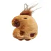 Pingente de Pelúcia Squeaky de Capivara da Moda Fofo Estilo Incomum Miniatura de Porquinho-da-Índia Enfeite Pendente