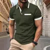 Ins europeo y americano transfronterizo 2026 AliExpress Amazon color liso para hombre con botones polo deportivo dropshipping