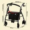 Ayuda de movilidad para ancianos, andador plegable con asiento, carrito de compras para exteriores con frenos, venta al por mayor