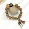 Nuevo Sándalo Verde Cuentas de Buda Pulsera de Juego Cultural Estilo Étnico Pulsera para Pareja Hombres y Mujeres Combinación Total Pulsera de Cuentas de Alta Gama