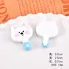 Pan de animalitos pequeños de dibujos animados, accesorios de resina, plato para jugar a la comida, pegamento de crema, pinza para el pelo DIY, pegatina para refrigerador, decoración de casa de muñecas