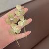 Moda 2024 Estilo Frío Lujo Ligero Sentido del Diseño Pendientes de Flor Dulces Frescos Pendientes de Pétalo Plata Ins