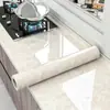 Adesivo de Cozinha Espesso à Prova de Óleo Resistente a Altas Temperaturas com Padrão de Mármore Adesivo Autoadesivo para Armário Bancada Papel Alumínio