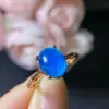 Anillo de Ópalo Azul Colorido Piedra Principal 8*10mm Plata S925 Incrustación Fina Suministro Directo de Fábrica Venta Caliente Transfronteriza