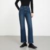 Jeans de Invierno para Mujer, Denim Lavado Elástico en Cuatro Direcciones, Ligeramente Acampanados, Cintura Alta, Forro Polar, Gruesos, Pantalones Cortos 8196H