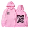 Sudadera Nueva Europea y Americana 2025 Código Bidimensional Pullover Top Holgado