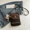 Bolso para Teléfono de Gato Elegante Versátil Lindo para Mujer Casual Viaje Diario Salida Compras Estampado de Leopardo Mate Bolso Cruzado de Moda
