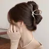 Corea del Sur Explosiones Ola Perla Maillard Pinza de Tiburón Pinza para el Cabello Moda Retro Pinza de Agarre Pinza para el Cabello Accesorios de Alta Calidad para el Cabello