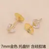 Acessórios DIY 925 Cera de Abelha Jade Brincos Brincos Brincos 3mm-8mm Bandeja Agulha Tigela Agulha Pérola Joias
