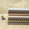 Grupo de tela color curry hecho a mano DIY algodón 25cm * 25cm 7 pequeños muñecos de tela floral forro de abrigo tela para ropa de cama