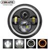 Farol Wrangler de 7 polegadas 4 contas abertura de círculo completo Farol de motocicleta Harley 7 polegadas modificada levou luz do carro