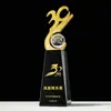 Trofeo de Alta Calidad para Aniversario Trofeo Personalizado de Cristal y Metal 5 10 15 20 Años Premio Souvenir para Reunión Anual de Empresa