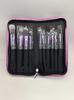 Conjunto de pincéis de maquiagem transfronteiriços com 10 alças de cristal e lantejoulas, pincel de fibra para olhos e rosto, ferramentas de beleza coloridas