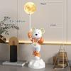 Adorno de Piso Grande con Forma de Corazón de Oso Violento de Moda con Bandeja para Almacenamiento, Decoración para Casa Nueva, Regalo de Inauguración