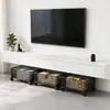 Caja de almacenamiento debajo del mueble de TV, estante para guardar juguetes, cesta de almacenamiento plana deslizante debajo de la cama, gabinete extraíble para dormitorio