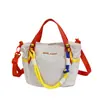 2026 Nuevo Bolso Tote Pequeño de Bloques de Color Dopamina Bolso de Mano Ligero de Nailon Bolso Cruzado para el Hombro para el Viaje Diario