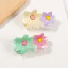 Gorace Joyería Pasador Versátil Clip de Flor de Color Contrastante Trasero de la Cabeza Pasador para Cola de Caballo Alta Accesorios para el Cabello de Estilo Pastoral para Mujer