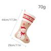 Nueva oferta especial de adornos navideños, calcetines navideños bordados de lino, bolsa de regalo, decoración navideña colgante
