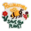 Encantos para Zapatos de Goma Suave Pvc con Tema de Reciclaje de la Tierra Ecológico Accesorios Transfronterizos Verdes de Caridad para Zuecos Hebillas de Zapatos para Armar al por Mayor