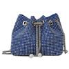 Bolso de Noche Nuevo 2026 con Cordón Incrustado de Diamantes para Mujer, Bolso Cruzado Totalmente de Diamantes, Bolso Cubo Versátil de Cadena Brillante de Diamantes de Nicho para Mujer