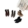 Botines Nuevos Otoño/Invierno 2026 Puntiagudos Tacón de 5CM que Aumenta la Altura Mujer Botas Western Retro de Gamuza Cremallera Trasera Botas Adelgazantes