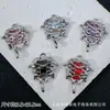Amor por el Encierro Colgante Encaje Hueco con Pedrería Mariposa Corazón Charm para Pulsera Colgante Collar Accesorios de Joyería
