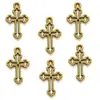 Liga de Zinco Vintage Cruz Oca Acessórios para Joias DIY Pulseira Chaveiro Pingente Decorativo T106