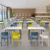 Juego de Mesa y Sillas para Restaurante de Comida Rápida, Mesa y Sillas Comerciales de Pizarra, Postres, Té de Leche, Tienda de Hamburguesas, Cafetería, Restaurante, Mesa de Comedor Universal para Personal