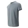 Comercio Exterior Transfronterizo de Ultramar Verano Hombres Color Sólido Secado Rápido Deportivo Manga Corta Holgado Running Montañismo Ocio Camiseta Moda