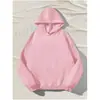 Sudadera con capucha de corte holgado para mujer, nueva sudadera con capucha tipo pullover de forro polar de color liso para otoño e invierno, chaqueta informal versátil de moda