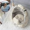 Venta al por mayor, comercio exterior, perrera portátil para coche, asiento de coche para mascotas, cama para perros, nido de algodón para perros, jaula cálida, almohadilla de nido de algodón