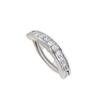 Uña de Ombligo Personalizada Sencilla y de Moda con Diamantes Completos Incrustada con Diamante Rai de Circonita Hebilla de Ombligo de Lujo Ligero Europea y Americana Uña de Ombligo Elegante Versátil