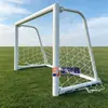 Portería de Fútbol de Aleación de Aluminio con Ruedas, Móvil para Competición y Entrenamiento, Red de Fútbol Equipo de Fitness