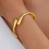 Europa e Estados Unidos transfronteiriços nova tendência de moda gota d'água simplificado pulseira exagerada alta textura lisa pulseira com abertura de mola