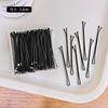 Pinza Negra en Forma de U para Uso en Estudio, Pasador Simple y Elegante, Pinza Engrosada, Accesorio Fijo para el Cabello, Adorno para el Cabello, Pasador