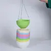 Macetas de Plástico de Resina de PP Colgantes, Bandejas Colgantes, Maceteros Colgantes, Macetas Verdes Coloridas, Macetas Pequeñas para Plantas Verdes