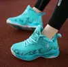 Zapatos Deportivos Nuevos Modelo Primavera 2026 para Niños y Niñas, Malla Cuero Transpirable Zapatos Casuales de Entrenamiento Transfronterizos, Zapatos de Baloncesto para Niños