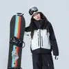 Conjunto de Traje de Esquí, Acolchado Engrosado de Dos Piezas para Tabla Única y Tabla Doble para Parejas, Traje Cálido y a Prueba de Frío para Montañismo al Aire Libre