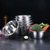 Acero inoxidable no magnético extra grueso cocina y lavabo batidor de huevos cuenco profundo cuenco para verduras lavabo lavabo doméstico desagüe Cuenco