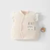 Colete para Bebê 120g Algodão Acolchoado Protetor de Barriga Colete Outono e Inverno Bebê Crianças Jaqueta Sem Mangas Fleece Top Quente