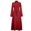 Comercio Exterior Transfronterizo Europeo y Americano Ropa de Mujer 2026 Primavera y Otoño Nueva Moda Ajuste Delgado Color Sólido Manga Larga Un Botón Vestido Corbata