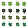 Óleo Verde Pingando Trevo de Quatro Folhas Cauda DIY Acessórios de Joias Pulseira Brincos Chaveiro Pingente de Liga Acessórios