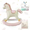 Globo de Papel de Aluminio Mecrla Nuevo Mate Unicornio 3D Caballo Mecedora de Pie Decoración de Escena para Fiesta de Cumpleaños Infantil