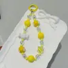 Cadena para Teléfono Móvil de Cuentas de Dopamina para Niña, Dulce, Pastel, Llavero de Cuentas Pintado a Mano, Accesorios para Bolsos, Mismo Estilo que en Transmisión en Vivo