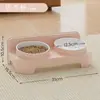 Tigela simples para pet para beber e comer, tigela dupla, tigela para cachorro anti-derramamento, tigela aprofundada à prova de respingos para gato, suprimentos para animais de estimação
