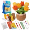 Pacote de Material de Crochê para Animal de Vaso Tecido Mais Vendido Transfronteiriço Lã Tricô Grupo Ornamentos de Crochê DIY Feito à Mão